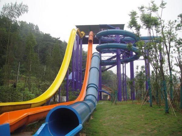 High Speed Water Slides Funny Swimming Pool Water Amusement For Holiday Resort