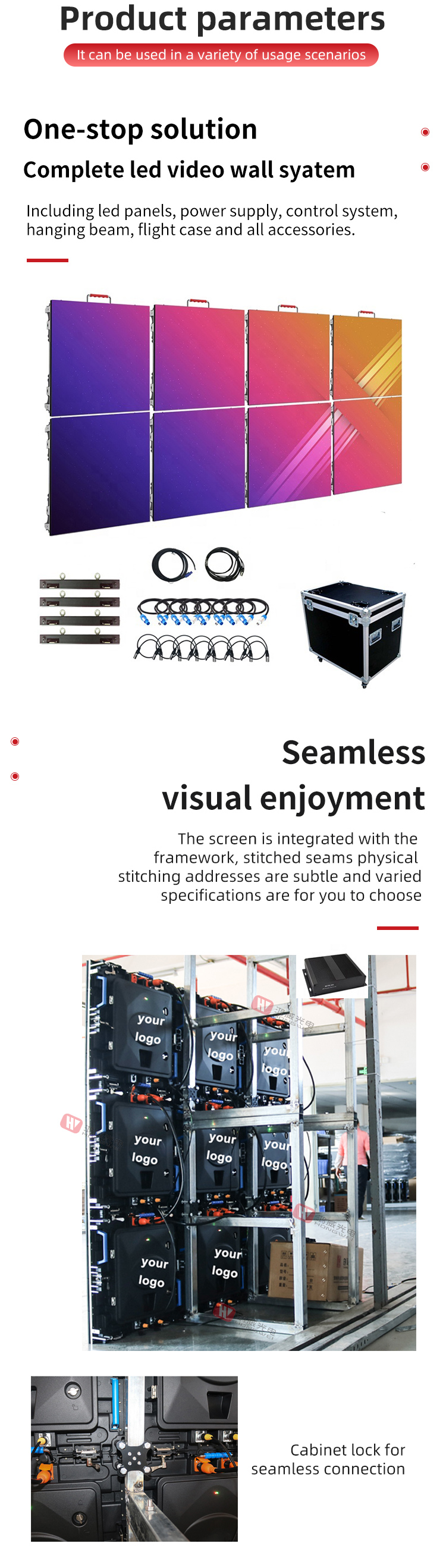 Die Casting Aluminum Portable LED Video Wall P4 P5 P6 Turnkey Stage Rental Event