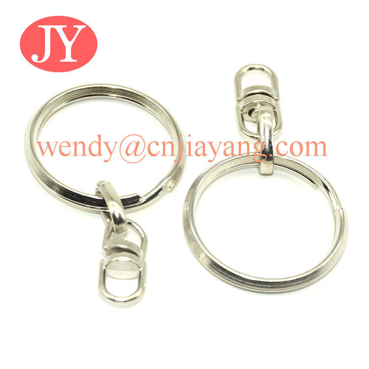 jiayang nickel plated 30mm split key ring with eight hook