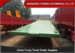 3 Axle 20ft 40ft Container Transport Flatbed Container Trailer / Flatbed Semi