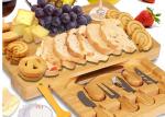 Unique Design Bamboo Cheese Board With Tools Square Shaped FSC Approved