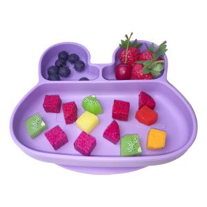 China Baby Feeding Bpa Free Suction Plate Customized Rabbit Shape Food Grade factory