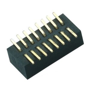 2* 8 Pin Brass Gold Flash SMT Box Header Connector 1.0mm PA9T