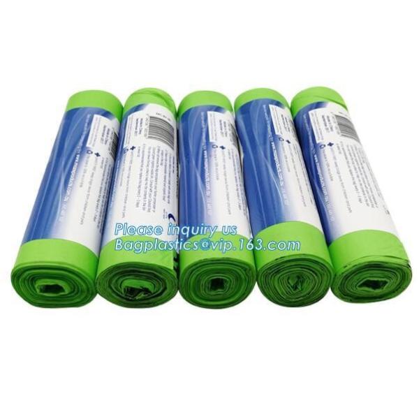 China Biodegradable & Compostable Transparent Poly Flat Bags On Roll With Paper Core For Supermarket factory
