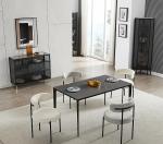 Adjustable Modern Upholstered Dining Chairs White Upholstered Side Chair