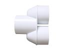 Manifold Wye Schedule 40 PVC Pipe Fittings / White PVC 3 Way Corner