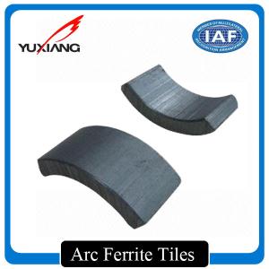 China High Efficiency Arc Ferrite Magnet Segment Shape Ferrite Magnetic Tiles factory