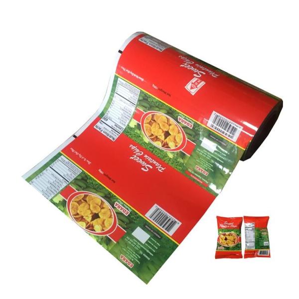 Customized Printed Aluminum Foil Laminated Roll Film Plastic Puffs Food Popcorn