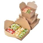 Fast Food Takeaway Packaging Box Made of Biodegradable Kraft Paper with Custom