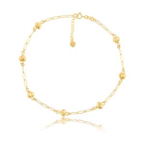 China Personalized 18K Gold Anklets: Unique Name and Initial Charms factory