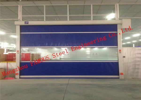 Automatic Steel Industrial Garage Doors Lifting Up Roller Shutter Door PVC