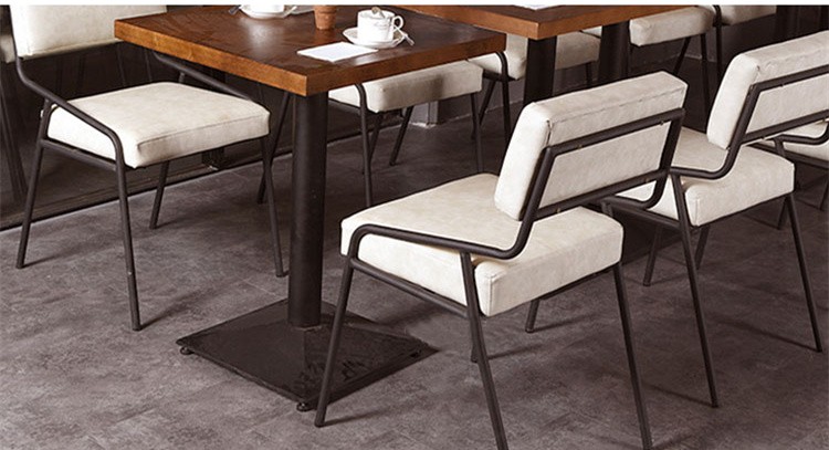 Non Slip Modern Metal Dining Chairs , Leather Dining Chairs With Metal Legs