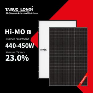 China 23% Panel Efficiency Longi Hi-MO 6 LR5-54HTH 440-450M Solar Panel TUV CE Single Glass factory
