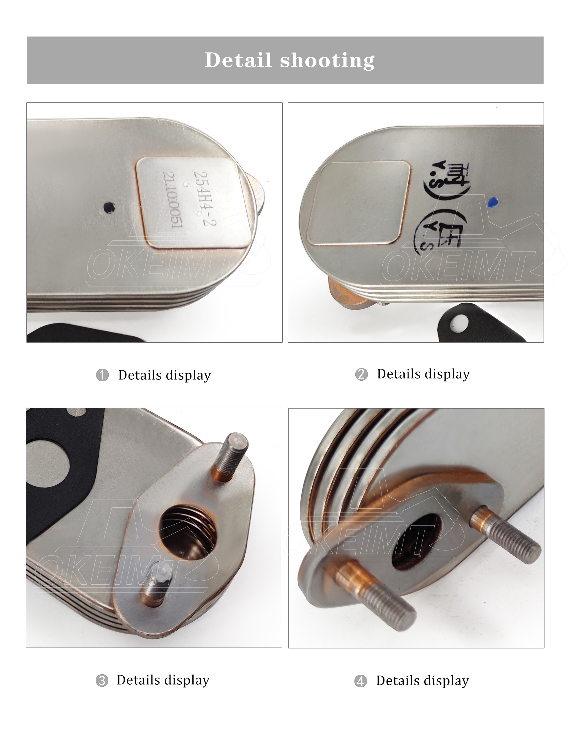 Engine Parts S4K-N-4P Oil Cooler Core Aluminum Die Casting