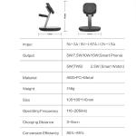 3 In 1 Magnetic Fast Charging Stand Portable Mobile Phone Wireless Charger
