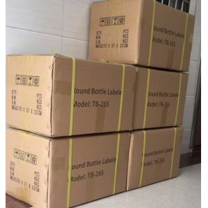 TB-26S Easily adjustable for different sized cylindrical containers labeler