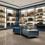 T4 Light Shoes Store Display Racks 3mm Thick MDF High End Design