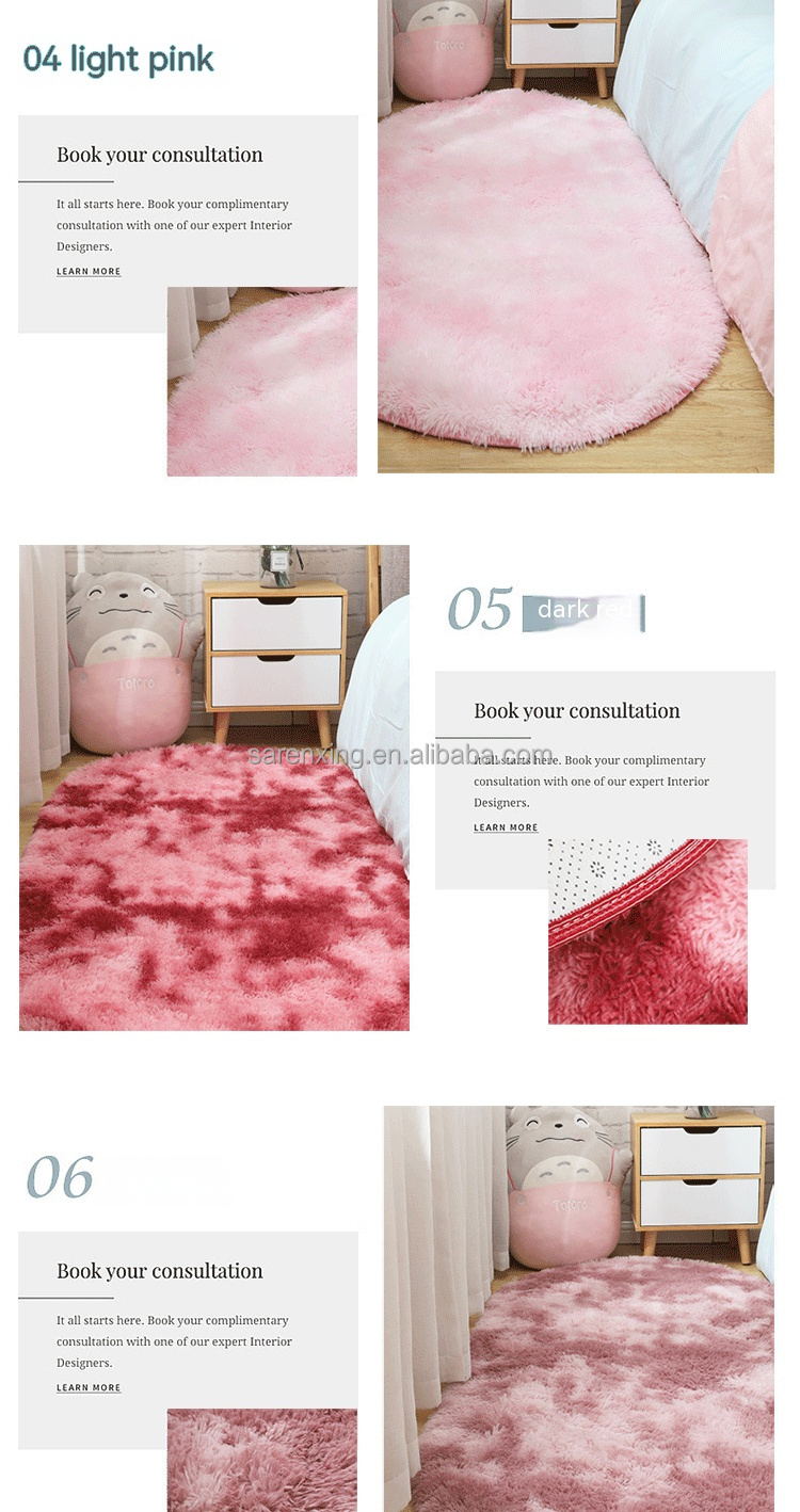 Stain Resistant Ultra Soft Fluffy Bedroom Rugs Oval Beige Throw Rugs for Small Spaces