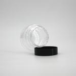 PET 110ml 3.71oz Bath Salt Plastic Jar Black Screw Cap
