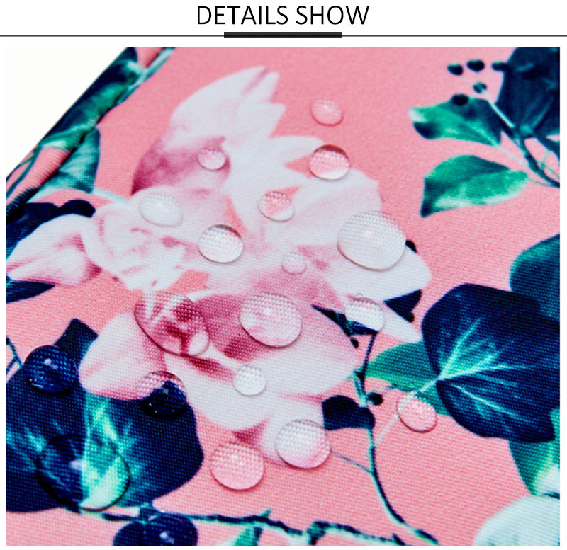 Wholesale Custom Vintage Floral Printed Waterproof Wash Cosmetic Bag