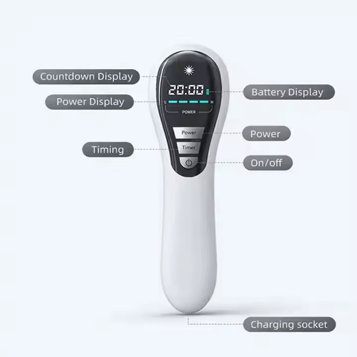Durable Aluminium Handheld Infrared Red Light Therapy Device for Pain Relief Low-Level Laser Healthcare Apparatus