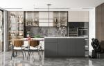 Modern Diy Plywood Kitchen Cabinet With Microwave & Handle Design
