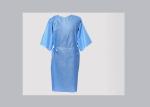 Non Toxic Blue Isolation Gowns , Disposable Plastic Coveralls Fluid Resistant