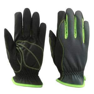 China Top Quality PU Mechanic Gloves Medium duty Hi-Viz Piping CE Certified factory