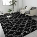 9mm Thickness Custom Geometric Indoor Floor Rug Large Shag Area Rugs for Bedroom