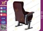 Fabric Upholstery Aluminum Alloy Government Auditorium Chairs Dirt Resistant
