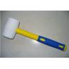 Buy cheap white rubber hammers with yellow fiberglass handle blue TPR grip from wholesalers
