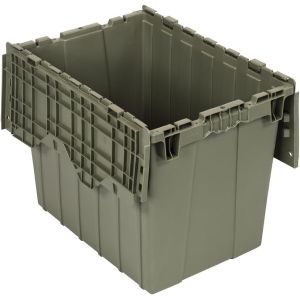 Industrial Plastic Stackable Storage KeepBox Tote Container With Hinged Attached