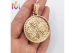 Round Photo Frame Diamond Pendant DIY Jewelry Charms