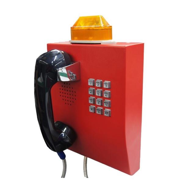 IP65 Weather Resistant Telephone With Flashing Lamp , Anti Vandal Tunnel