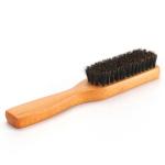 Men's Beard Grooming Set with Black Beard Brush and Comb Made of Natural Boar