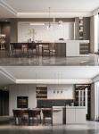 Modern Stainless Steel Cabinets Quartz Facet Home Kitchen Cabinet Custom