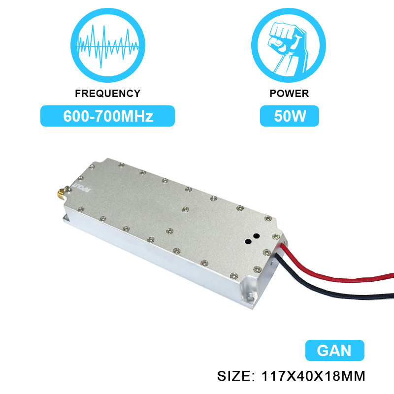 50W 600-700MHz Anti Drone Signal Jammer Module System GPS Blocker GaN Fpv Uav Shielding with Isolation Protector