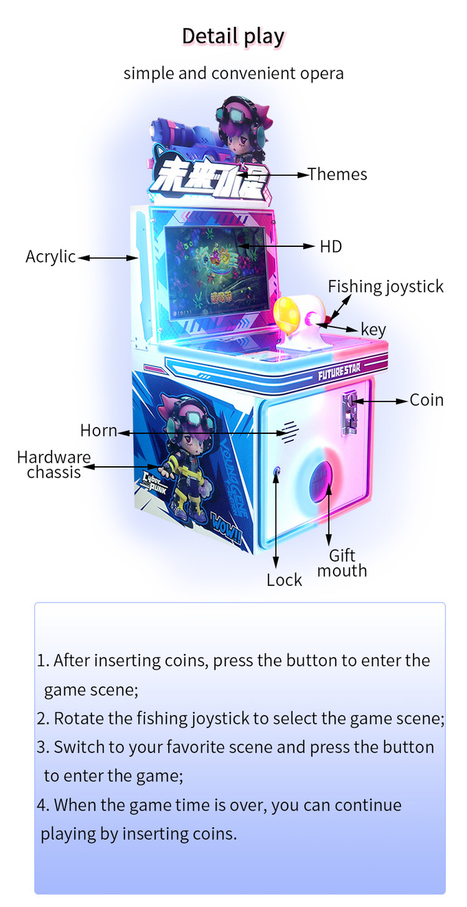 Single-Player Fishing Optional Game Series Indoor Coin-Operated Arcade Racing Kids Arcade Console Kids Arcade