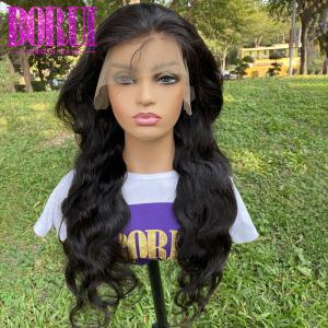 China Peruvian Body Wave Human Hair Lace Frontal Wigs factory