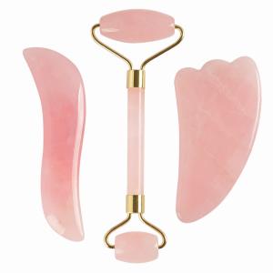 China 3 Pieces Jade Roller Gua Sha Set factory
