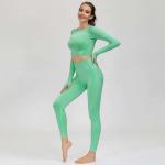 Seamless Knitting Women Activewear Sets 260gsm 2 Piece Yoga Sets