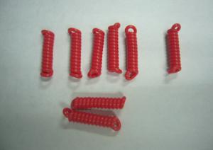 China Safety Short 3CM Length Red Coiled Cable by 90 Degree Weld on Two Ends factory
