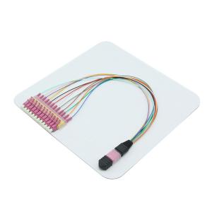 China Multimode Senko MPO Trunk Cable OM4 12F MPO Male to LC Fanout 0.9mm Cable factory