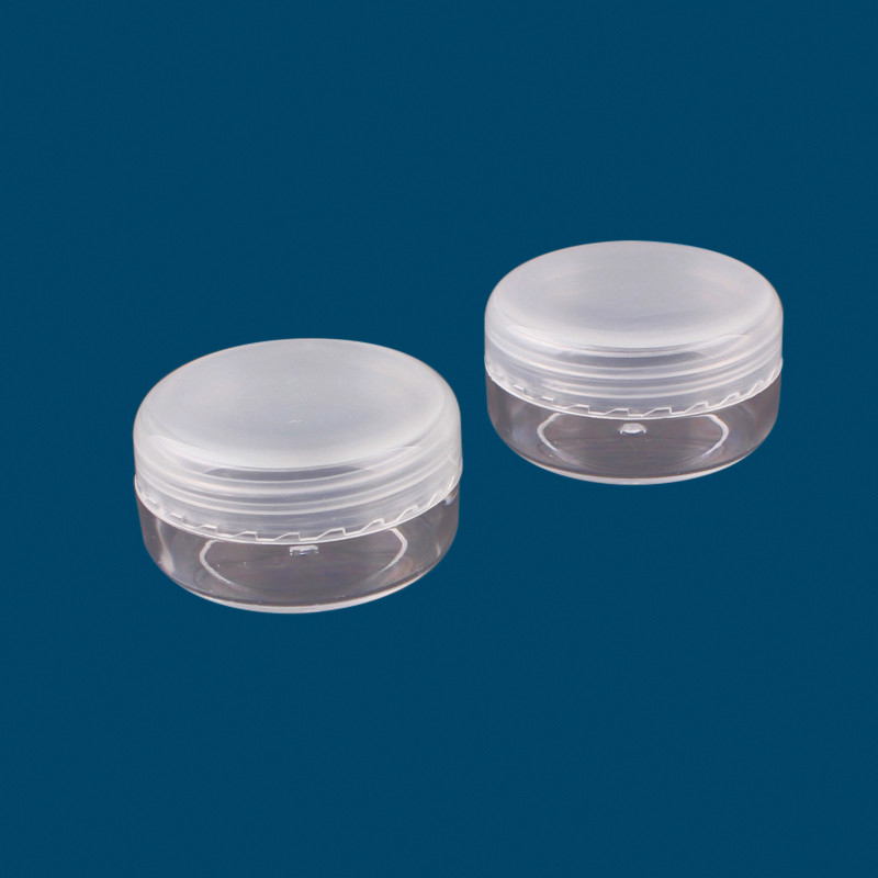 PP Material Plastic Cream Jars Durable Tranparent Body Colorful Lids With Liner