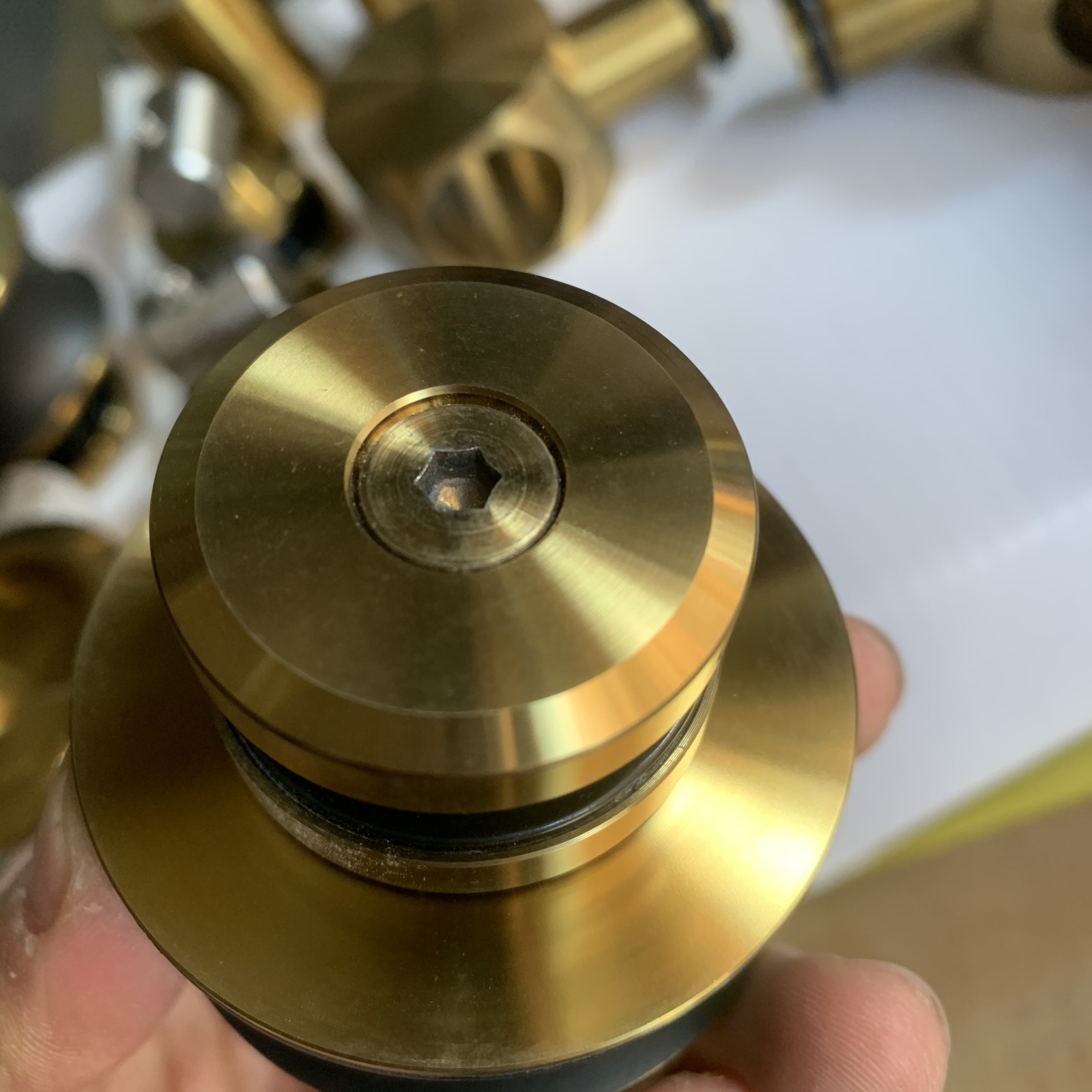 High Hardness and Durable Sliding Door Accessory for Single Glass Door in Polish Gold