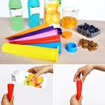 Silicone Ice Pole Moulds Popsicle Ice Lolly Maker Squeeze Ice Pop Tubes Summer