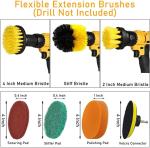 Brush Attachment Drill Set 7 Pieces Cleaning Brush Extensions Brush