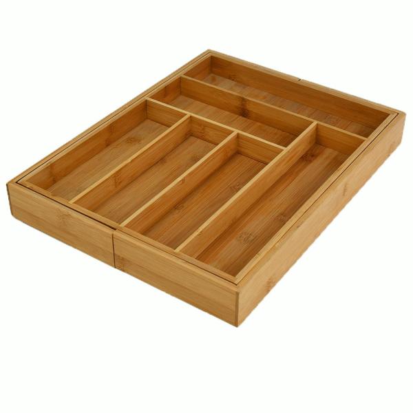 China 13"-21.6" Expandable Cutlery Tray With Divider For Kitchen Drawer factory