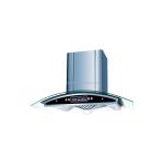 Electric Wall Mounted Glass Arc Chimney Hood with App Controlled Copper Motor