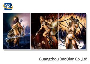 China Cartoon Sexy Pretty Girl Photo For Home Wall Decor , 3d Flipped Changing Printing factory